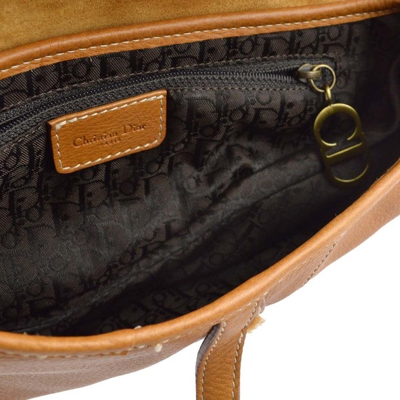 CHRISTIAN DIOR 2004 Brown Saddle Handbag 191401 - Picture 4 of 10